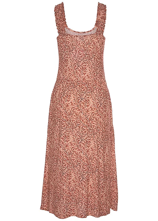 Beach Time All-Over Leaf Printed Jersey Dress 3 Beach Time All-Over Leaf Printed Jersey Dress - Image 3