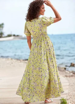 Beachtime Floral Print Maxi Dress -Sunbeach Style Shop Beachtime Floral Print Maxi Dress58911704FRSP W01
