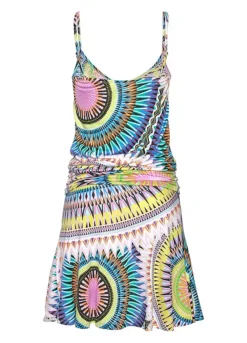 Beachtime Multi Print Beach Dress -Sunbeach Style Shop Beachtime Multi Print Beach Dress26162419FRSC W01