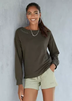 Bench Logo Print Sweat Shorts -Sunbeach Style Shop Bench Logo Print Sweat Shorts36604720FRSP W01