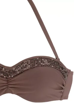 Bruno Banani Underwired Bandeau Sequin Trim Bikini Set -Sunbeach Style Shop Bruno Banani Underwired Bandeau Sequin Trim Bikini Set38062803FRSC W01
