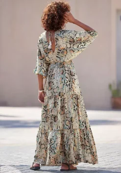 Buffalo Animal Print Maxi Dress -Sunbeach Style Shop Buffalo Animal Print Maxi Dress14548800FRSP W01