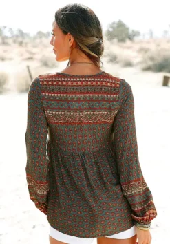 Buffalo Blouse Top -Sunbeach Style Shop Buffalo Blouse Top16143962FRSP W01