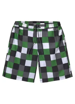 Buffalo Checked Swim Shorts -Sunbeach Style Shop Buffalo Checked Swim Shorts813786FRSC