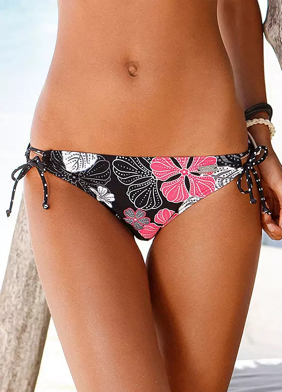 Buffalo Floral Print Tie Bikini Briefs 1 Buffalo Floral Print Tie Bikini Briefs