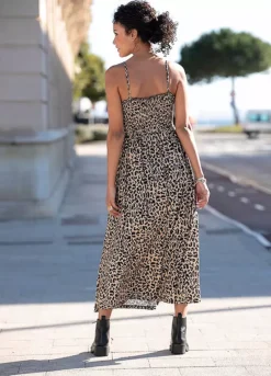 Buffalo Leopard Print Midi Dress -Sunbeach Style Shop Buffalo Leopard Print Midi Dress89295117FRSP W01