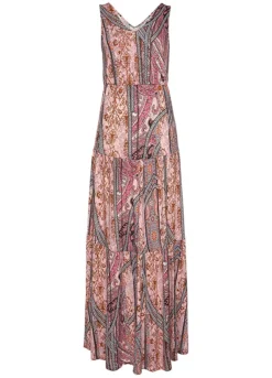Sunbeach Style Shop -Sunbeach Style Shop Buffalo Mix Print V Neck Maxi Dress77827837FRSC