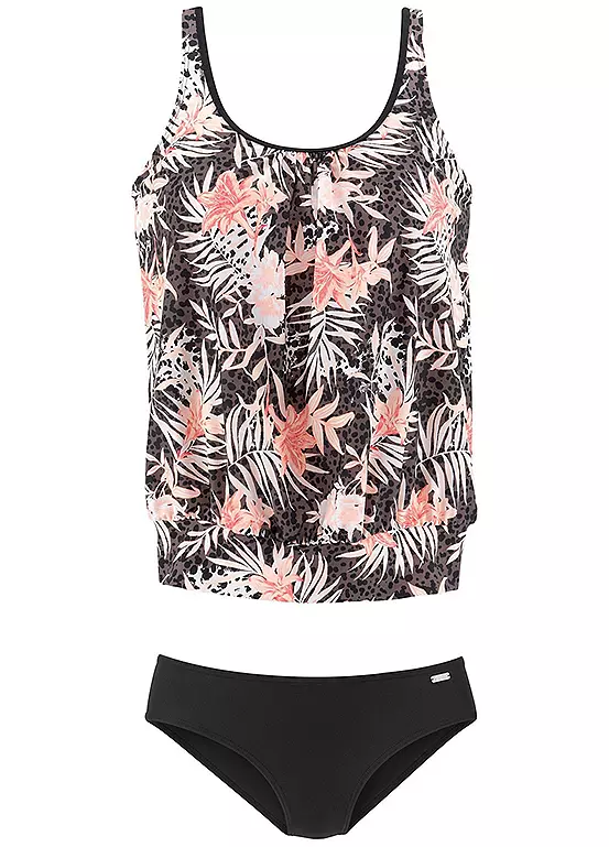 Buffalo Oversized Tropical Print Tankini Set 2 Buffalo Oversized Tropical Print Tankini Set - Image 2