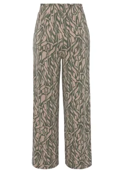 Buffalo Printed Wide Leg Jersey Trousers -Sunbeach Style Shop Buffalo Printed Wide Leg Jersey Trousers92463041FRSC W01