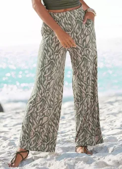 Buffalo Printed Wide Leg Jersey Trousers