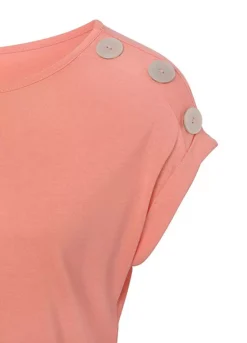 Buffalo T-Shirt With Decorative Buttons -Sunbeach Style Shop Buffalo T Shirt with Decorative Buttons56353124FRSC W02