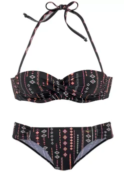 Buffalo Underwired Print Bandeau Bikini -Sunbeach Style Shop Buffalo Underwired Print Bandeau Bikini68513011FRSC