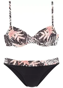 Sunbeach Style Shop -Sunbeach Style Shop Buffalo Underwired Tropical Print Bikini Set24954513FRSC