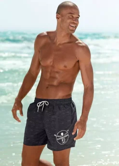 Chiemsee Logo Print Marl Swim Shorts -Sunbeach Style Shop Chiemsee Logo Print Marl Swim Shorts651947FRSP