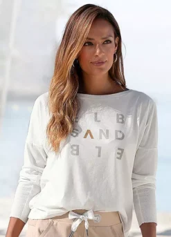 Elbsand Logo Print Long Sleeve Top