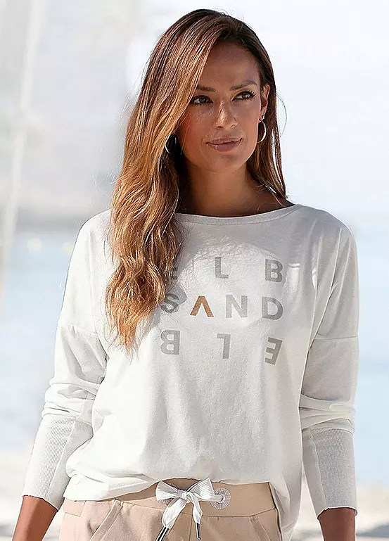 Elbsand Logo Print Long Sleeve Top 1 Elbsand Logo Print Long Sleeve Top