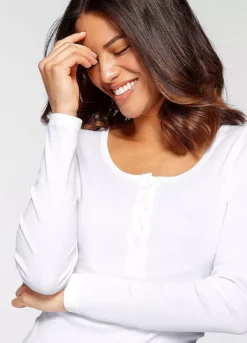 H.I.S Pack Of 2 Fine Rib Long Sleeve Tops -Sunbeach Style Shop H.I.S Pack of 2 Fine Rib Long Sleeve Tops853820FRSP W03