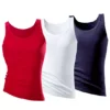H.I.S Pack Of 3 Double Rib Vests