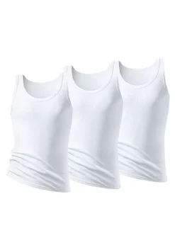 H.I.S Pack Of 3 Double Rib Vests -Sunbeach Style Shop H.I.S Pack of 3 Double Rib Vests853090FRSP