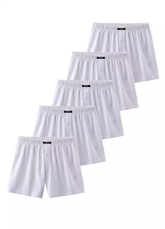 H.I.S Pack Of 5 Wide Boxer Shorts 2 H.I.S Pack Of 5 Wide Boxer Shorts - Image 2