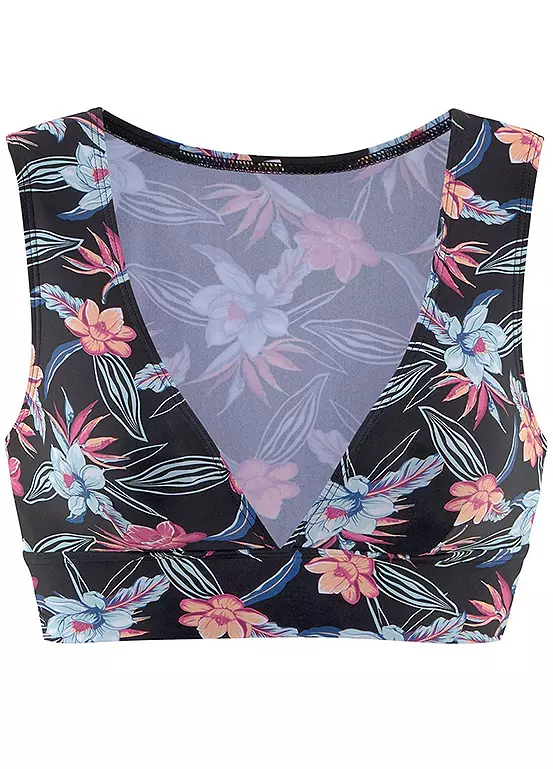 KangaROOS Floral Print V-Neck Bikini Top 2 KangaROOS Floral Print V-Neck Bikini Top - Image 2