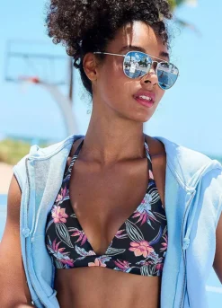 KangaROOS Floral Triangle Bikini Top