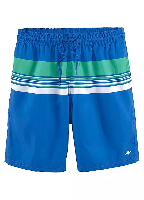 KangaROOS Striped Long Swimming Shorts 2 KangaROOS Striped Long Swimming Shorts - Image 2