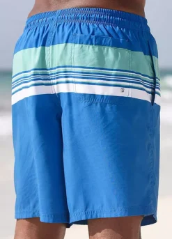 KangaROOS Striped Long Swimming Shorts 7 KangaROOS Striped Long Swimming Shorts -Sunbeach Style Shop KangaROOS Striped Long Swimming Shorts867273FRSP W01