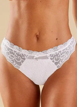 Nuance Embroidered Lace Thong