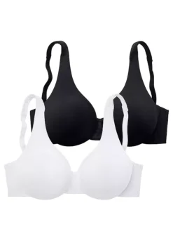 Nuance Pack Of 2 Underwired T-Shirt Bras -Sunbeach Style Shop Nuance Pack of 2 Underwired T Shirt Bras794644FRSC