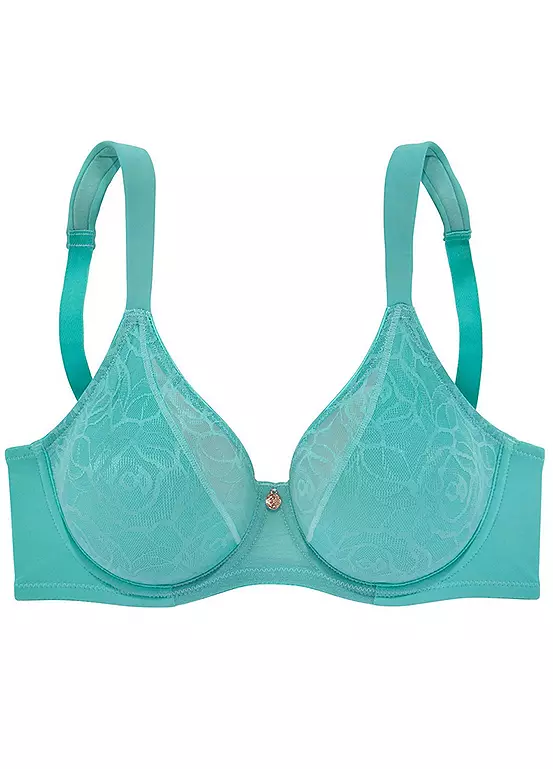 Nuance Underwired Floral Lace Minimiser Bra 2 Nuance Underwired Floral Lace Minimiser Bra - Image 2