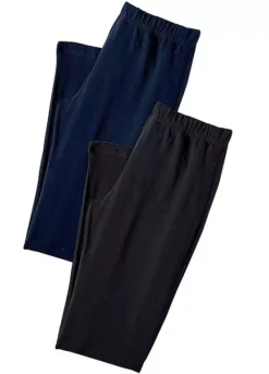 Pack Of 2 Cropped Leggings -Sunbeach Style Shop Pack of 2 Cropped Leggings503674FRSC