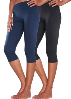 Pack Of 2 Cropped Leggings -Sunbeach Style Shop Pack of 2 Cropped Leggings503674FRSP W01