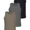 Pack Of 3 Round Neck Vests
