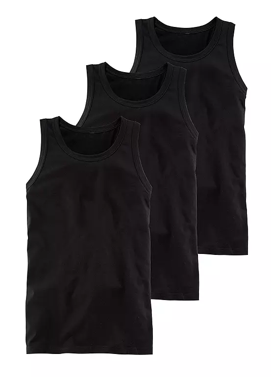 Pack Of 3 Round Neck Vests 3 Pack Of 3 Round Neck Vests - Image 3