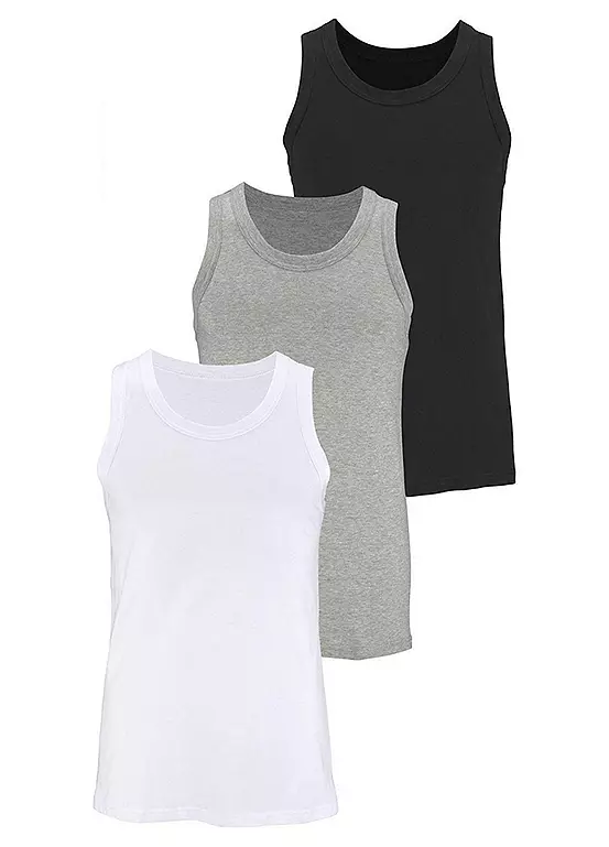 Pack Of 3 Round Neck Vests 4 Pack Of 3 Round Neck Vests - Image 4