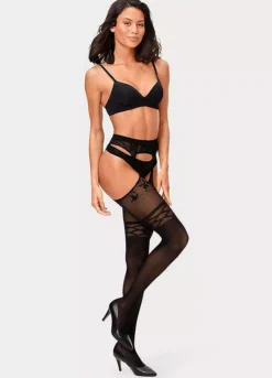 Petite Fleur Gold Overknee Tights 7 Petite Fleur Gold Overknee Tights -Sunbeach Style Shop Petite Fleur Gold Overknee Tights64679726FRSP W03