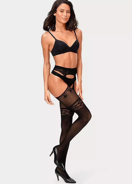 Petite Fleur Gold Overknee Tights 4 Petite Fleur Gold Overknee Tights - Image 4