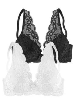Petite Fleur Pack Of 2 Lace Push-Up Bras -Sunbeach Style Shop Petite Fleur Pack of 2 Lace Push Up Bras59954532FRSC