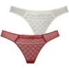 Petite Fleur Pack Of 2 Lace Thongs