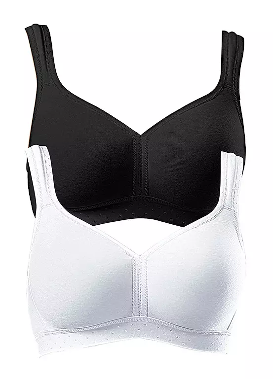 Petite Fleur Pack Of 2 Non-Wired Bras 1 Petite Fleur Pack Of 2 Non-Wired Bras