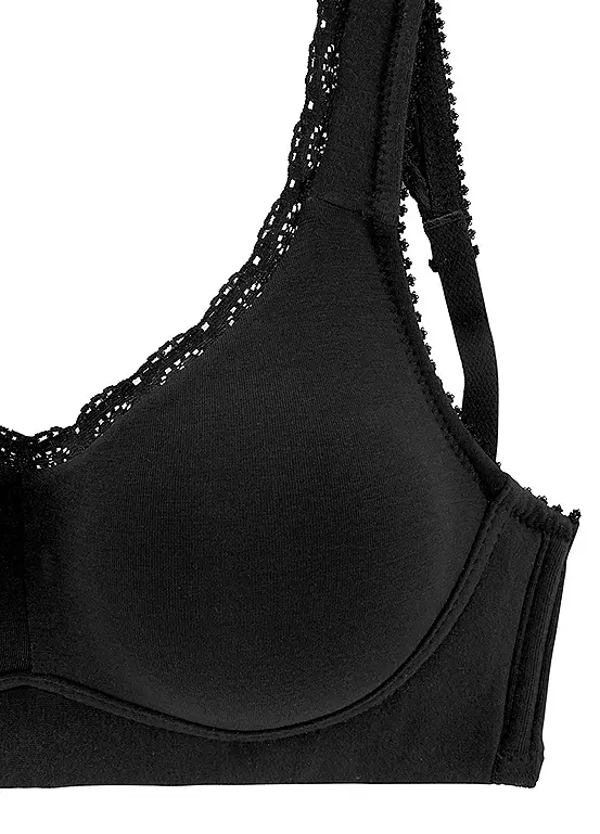 Petite Fleur Pack Of 2 Non-Wired Lace Trim Bras 5 Petite Fleur Pack Of 2 Non-Wired Lace Trim Bras - Image 5