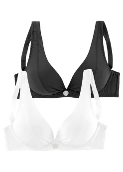 Petite Fleur Pack Of 2 Plunge Bras -Sunbeach Style Shop Petite Fleur Pack of 2 Plunge Bras801044FRSC