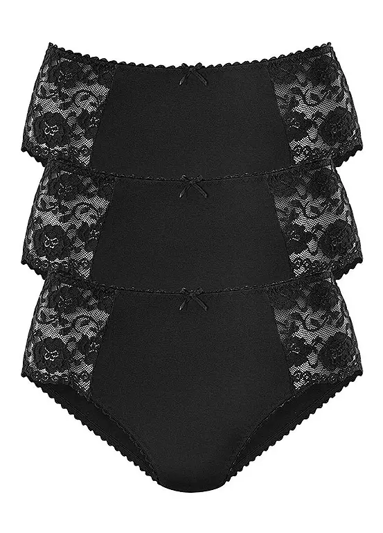 Petite Fleur Pack Of 3 Midi Briefs 2 Petite Fleur Pack Of 3 Midi Briefs - Image 2