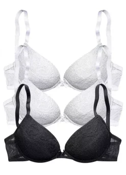 Petite Fleur Pack Of 3 Push-Up Bras -Sunbeach Style Shop Petite Fleur Pack of 3 Push Up Bras148587FRSC