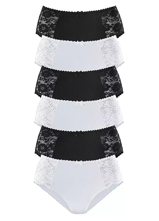 Petite Fleur Pack Of 6 Midi Briefs 3 Petite Fleur Pack Of 6 Midi Briefs - Image 3