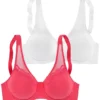 Petite Fleur Underwired Pack Of 2 Minimiser Bras