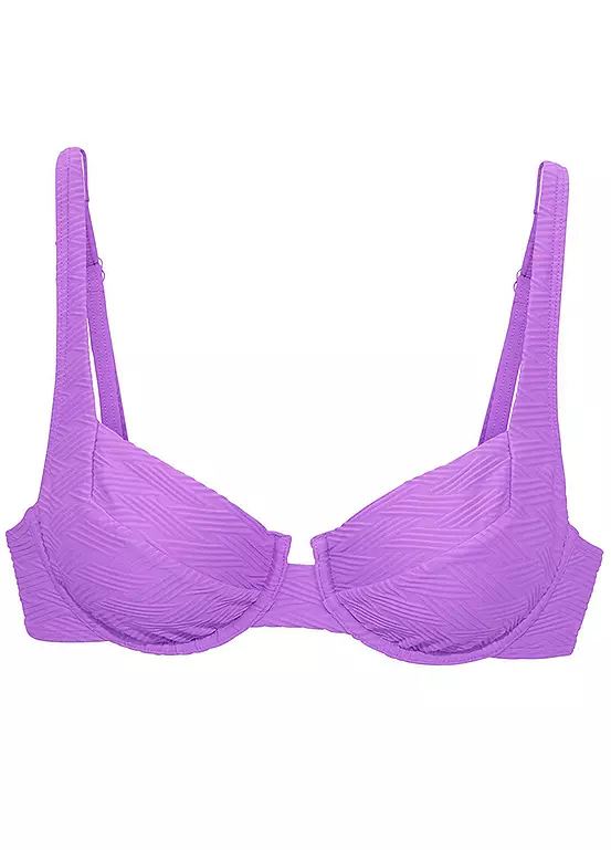 Sunseeker ’Loretta’ Textured Pattern Underwired Bikini Top 2 Sunseeker ’Loretta’ Textured Pattern Underwired Bikini Top - Image 2