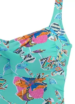 Sunseeker Patchwork Floral Print Underwired Tankini Top -Sunbeach Style Shop Sunseeker Patchwork Floral Print Underwired Tankini Top87521042FRSC W01