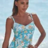 Sunseeker Tropical Print Underwired Tankini Top